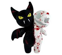 Muñecas vudú, 9.8 en luminoso bat ghost halloween peluche juguete, espeluznante relleno suave brillo de cabeza dual en el murciélago oscuro y peluche para niños niñas y adultos para niños adultos