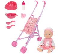 Muñeco bebé que habla con carrito plegable y accesorios Colorbaby's