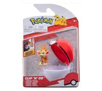 Muñeco Chimchar y Poke Ball de la colección Clip n Go de Pokémon