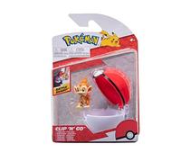 Muñeco Chimchar y Poke Ball de la colección Clip n Go de Pokémon