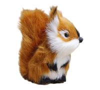 Muñeco De Ardilla De Peluche - Juguete De Animal Peludo Realista De 7,5x7,5x4 Cm, Figura De Vida Silvestre En Miniatura Suave, Decorativo De Mesa, Modelo De Criatura Del Bosque Realista - Para