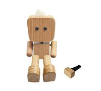 Muñeco de Madera Hombrecillo Creativo Accesorio para Vehículo Figura para Salpicadero Hecho de Material Resistente Adecuado para Regalos a Familiares, Marrón Claro