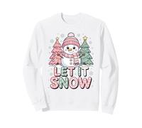 Muñeco de Nieve Árboles de Navidad Let It Snow Holiday Winter Sudadera