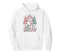 Muñeco de Nieve Árboles de Navidad Let It Snow Holiday Winter Sudadera con Capucha