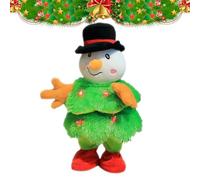 Muñeco de Nieve Cantante de Peluche | Peluche Navideño que Canta y Baila | Muñeco Interactivo con Música y Luces para Hogar Dormitorio Sala - Decoración para Interior de Auto Apartamento Hotel