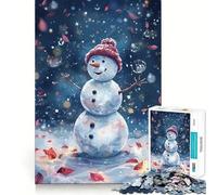 Muñeco de Nieve caprichoso en un país de Las Maravillas Invernal Rompecabezas para Adultos de 1000 Piezas Desarrolla la Memoria Divertido Corte de Alta precisión Fácil de Aprender Disfrute en Familia