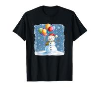 Muñeco de Nieve con Globos para un Aspecto Encantador de Invierno Camiseta