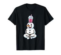 Muñeco de Nieve con té de Burbujas Divertido Boba de Invierno Camiseta