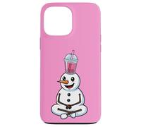 Muñeco de Nieve con té de Burbujas Divertido Boba de Invierno Carcasa para iPhone 13 Pro MAX