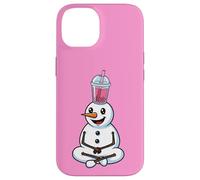 Muñeco de Nieve con té de Burbujas Divertido Boba de Invierno Carcasa para iPhone 14