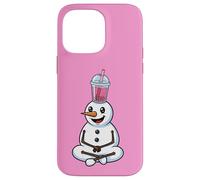 Muñeco de Nieve con té de Burbujas Divertido Boba de Invierno Carcasa para iPhone 14 Pro MAX