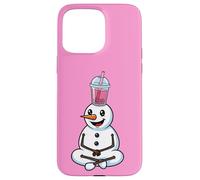 Muñeco de Nieve con té de Burbujas Divertido Boba de Invierno Carcasa para iPhone 15 Pro MAX