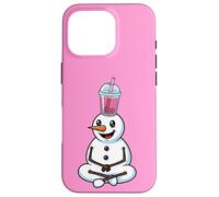 Muñeco de Nieve con té de Burbujas Divertido Boba de Invierno Carcasa para iPhone 16 Pro