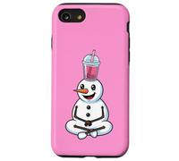 Muñeco de Nieve con té de Burbujas Divertido Boba de Invierno Carcasa para iPhone SE (2020) / 7/8