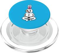 Muñeco de Nieve con té de Burbujas Divertido Boba de Invierno PopSockets PopGrip para MagSafe