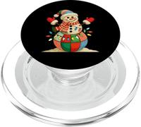 Muñeco De Nieve Copo De Nieve Patchwork Navidad Navidad PopSockets PopGrip para MagSafe