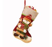 Muñeco de Nieve de Caramelo Calcetines,Calcetín de Navidad Gran Apertura con Gran Apertura para árbol de Navidad Decoración Ornamentos