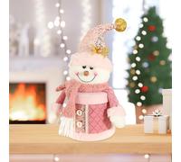 Muñeco de nieve de Navidad, decoración de día festivo, tarro de frutas y caramelos de Navidad, embalaje para que decores cálidos. (20 x 35 cm)