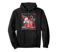 Muñeco de Nieve de Navidad - Im Fine It's Fine Just Have a Meltdown Sudadera con Capucha