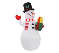 Muñeco de Nieve de Navidad Inflable Cordina a Prueba de Viento Automático Soplando el Muñeco de Nieve para la Decoración de la Fiesta del Patio Trasero del Patio 1.5m (Enchufe de