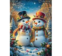 Muñeco de Nieve de Navidad Puzzle 1000 Piezas Papel Principiantes Cuentos de Hadas fantásticos de Animales Salvajes Agilidad Mental Actividad Hacer En Grupo Colgar Pared Detalle Cump