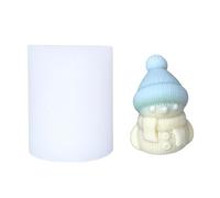 Muñeco de nieve de silicona para jabón, reutilizable, grado alimenticio, decoración de vacaciones, regalo de silicona