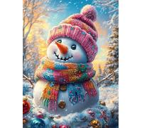 Muñeco de Nieve en el Bosque mágico Puzzles 1000 Piezas Decoración Hogar 3D Cuento de Hadas acompañante mágico Rompecabezas Familiar para Adultos Obra De Arte Colorido DIY Creativo 1000 PCS