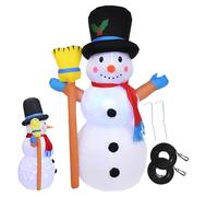 Muñeco de nieve inflable al aire libre, impermeable con estacas de suelo, decoración inflable de muñeco de nieve de Navidad, para jardín, parque trasero, porche, balcón y , reunión
