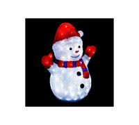 Muñeco de nieve luminoso exterior H48cm 90 LED con panel solar Feeric lights & christmas