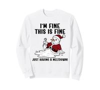 Muñeco de Nieve Retro I'm Fine Esto está Bien Solo Teniendo un derretimiento Sudadera