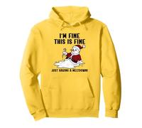 Muñeco de Nieve Retro I'm Fine Esto está Bien Solo Teniendo un derretimiento Sudadera con Capucha
