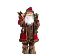 Muñeco de Papá Noel de 30 cm, tela lavable y PVC, trineo interactivo iluminado para hogar y árbol (Mantel Magic Edition)