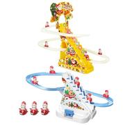 Muñeco De Papá Noel Que Funciona Con Pilas - Papá Noel Eléctrico De 30 Cm, Figura Animada Musical, Juguete Navideño | Pista Slide Roller Coaster Playset Para Invierno Año Nuevo Navidad Diversión Decor