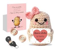 Muñeco de Patata con Energía Positiva - Amuleto de la Suerte Hecho a Mano con Tarjeta Motivadora | Regalo Original y Divertido para Amigos, Pareja, Familia o Compañeros | Muñeco Motivadora (PATATA)