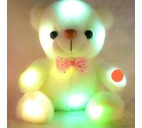 Muñeco de Peluche con Luz Nocturna Colorida para Niños, Material de Algodón PP Seguro, Tamaño de 8,6 Pulgadas, Función de Brillo, Temporizador de 30 Minutos, Atmósfera Cálida para Reducir la
