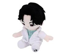Muñeco de Peluche de Anime, Peluches Suaves Finamente Bordados para Coleccionistas y Regalos, Tamaño Portátil con Relleno de Algodón PP (Chico de Pelo Negro)