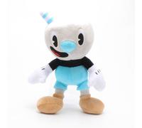 Muñeco de peluche de Cuphead de 25 cm, juguetes de Mugman, muñeco de juego, juguetes de aventura, peluche suave para niños, regalo de cumpleaños