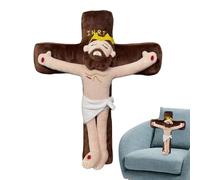 Muñeco De Peluche De Jesús Relleno - Juguete De Jesús De Dibujos Animados | Peluche De Fe Religiosa | 12 Pulgadas, Tela Suave, Decoración De Casa De Vacaciones Para Dormitorio, Sofá, Sala De Es