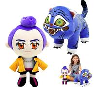 Muñeco de Peluche de Juego Dem0n Hun-ters, 2 Piezas Juguetes de Felpa de Dem0n H-unters, D-em0n Hunters Peluches de Tigre, Demon H-unters Plush, D-emon Hun-ters Peluche, Regalos para Niños y Niñas