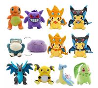 Muñeco de peluche reversible de Pokémon, con diseños de Ditto y Snorlax, que se transforma en almohada, y también con diseños de Gengar y Charmander. Peluche de animales para niños, ideal como regalo