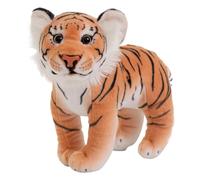 Muñeco de tigre de felpa, acurrucados de tigre - Lindo juguete de peluche de peluche de tigre | Cojín decorativo de animales de peluche de zoológico salvaje para sala de estar y sofá