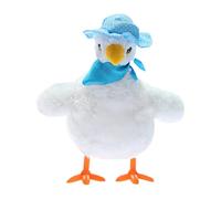 Muñeco Eléctrico Interactiva Peluche Que Baila Ilumina Efectos Enseña Canciones Diseño Educativo Material Suave Adecuado para Niños, Blanco