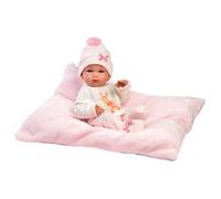 Muñeco Llorens articulado 35 cm - Recién Nacidos muy suaves - Bimba con cojín - 35 cm / Cuerpo de vinilo articulado