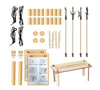 Muñecos Articulados De Esgrima Madera | Juego De Lucha Articulada Para Dos Personas - Títeres Interactivos para Esgrima | Para Casa Aula Cumpleaños Fiesta Escolar Sala de Juegos Interior y Exterior