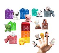 Muñecos De Mini Juguete Animales De La Granja | Juguetes de dedos con forma de animales de granja para niños para cumpleaños Navidad Año Nuevo Guardería y guardería