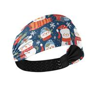 Muñecos de nieve de Navidad antideslizantes? Diademas de gimnasio para mujer, pelo elástico para yoga, senderismo, maquillaje, tenis