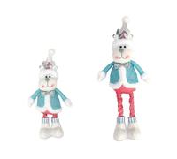 Muñecos de Papá Noel de colores caramelos expandibles que dan un estilo divertido y único a tu destaque de las decoraciones tradicionales.