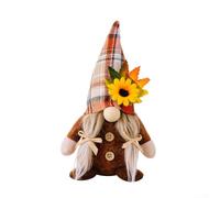 Muñecos de peluche hechos a mano para el señor y la señora, decoraciones del día de Acción de Gracias con diseño escandinavo para un ambiente festivo cálido y acogedor (vestidos para mujer)