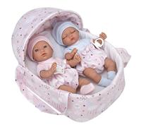 Muñeco Bebé Arias Elegance Twins 28 cm Cesto