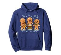 Muñecos Jengibre Navidad Banda música Escena Invierno Sudadera con Capucha